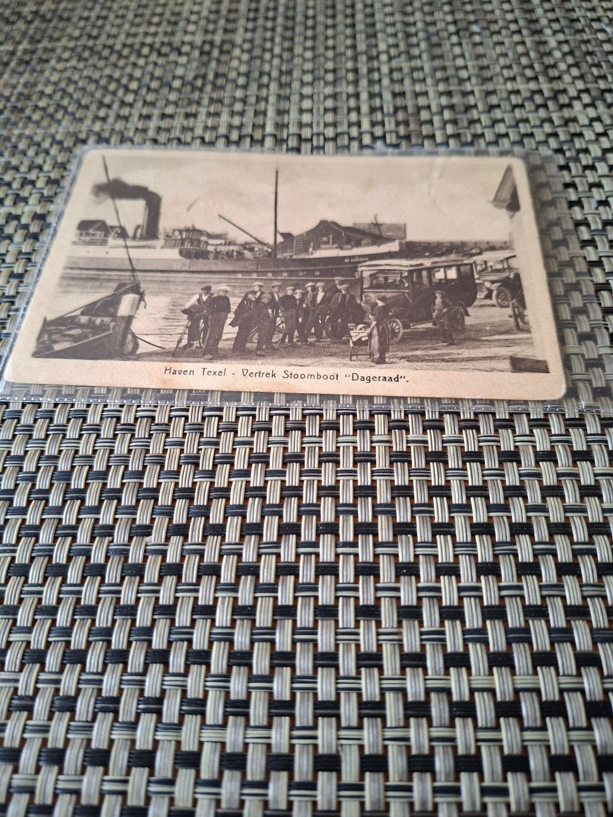 Haven Texel - Vertrek Stoomboot . "Dageraad", Verzamelen, Ophalen of Verzenden, 1920 tot 1940, Gelopen, Waddeneilanden