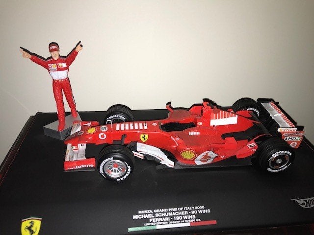 Ferrari F248 - Schumacher - 2006 - GP Italie, Ophalen, Zo goed als nieuw, Auto, Hot Wheels