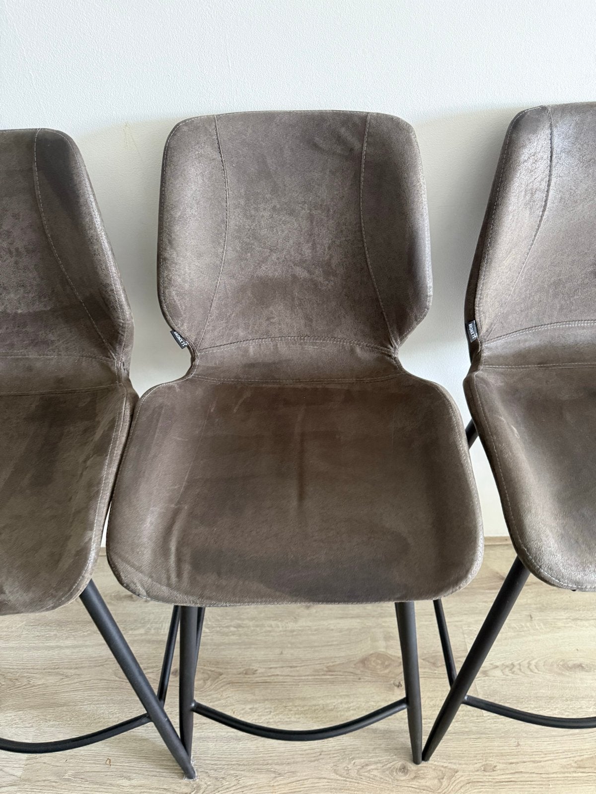 Foto 4 van 3 zo goed als nieuwe barstoelen - antraciet