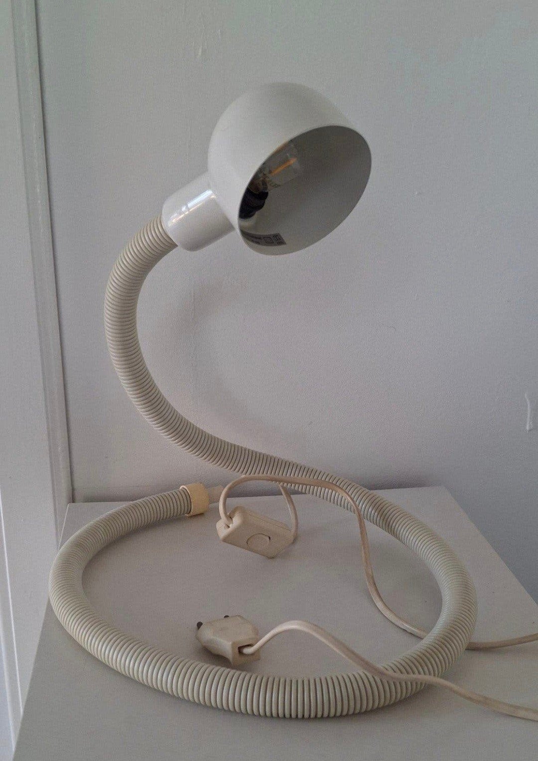 Witte vintage Snake of Cobra lamp., Ophalen of Verzenden