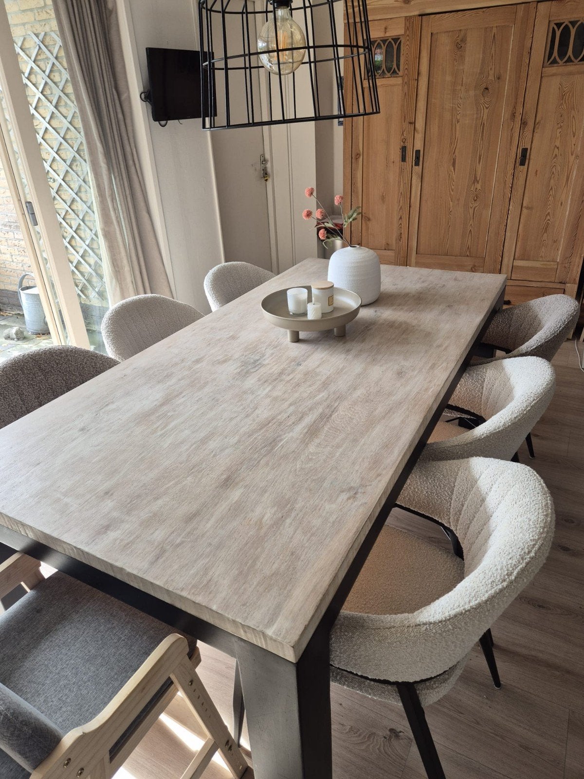 eettafel hout, Ophalen, 100 tot 150 cm, 200 cm of meer, Eikenhout