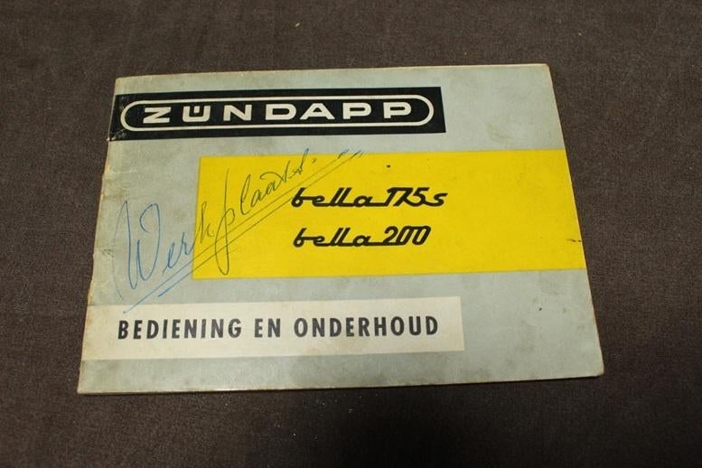 Zündapp Bella 175 S 200 scooter instructie boekje, Ophalen of Verzenden, Overige merken