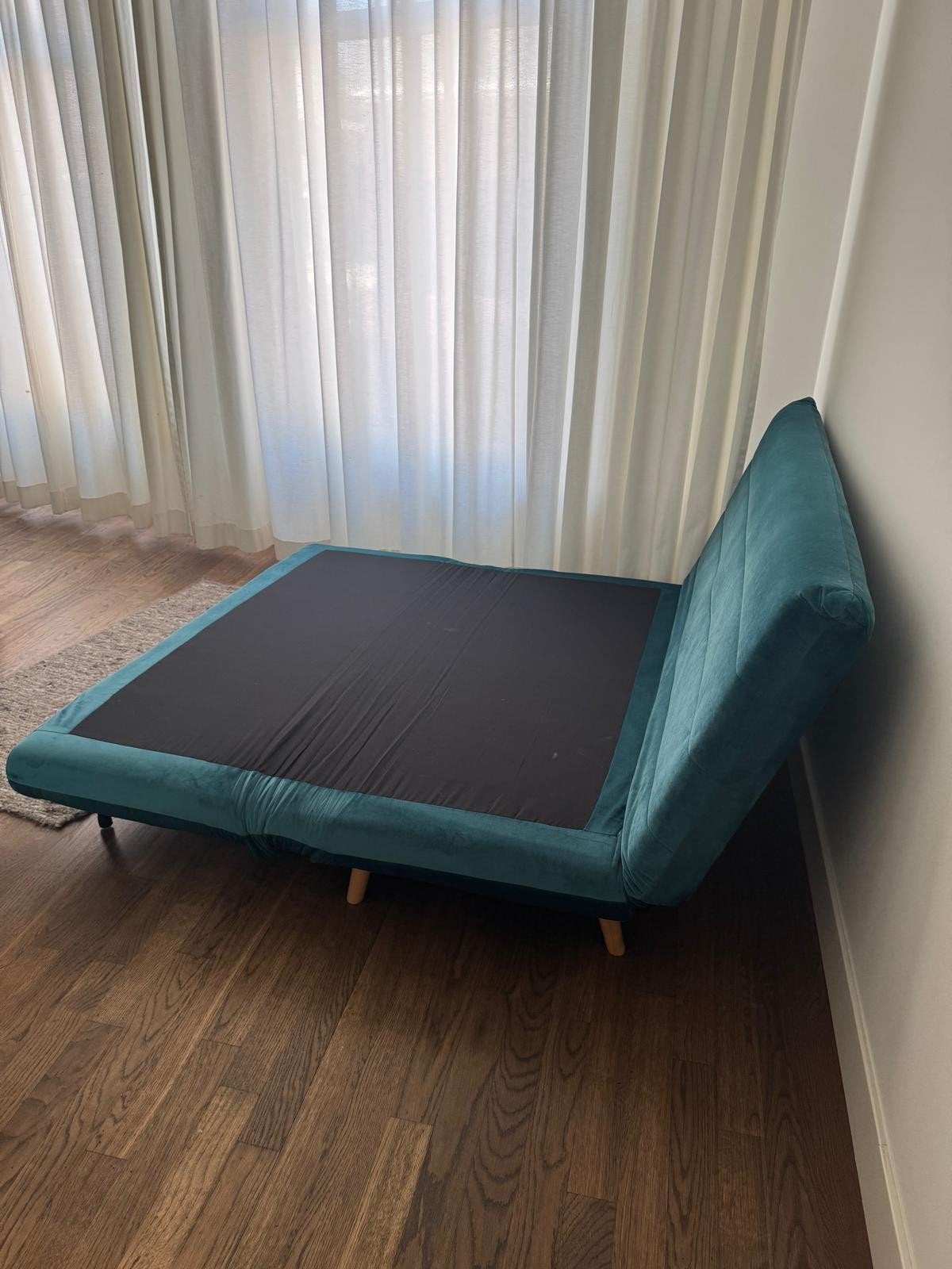 Foto 6 van Slaapbank / Futon - Zo goed als nieuw - Groenblauw