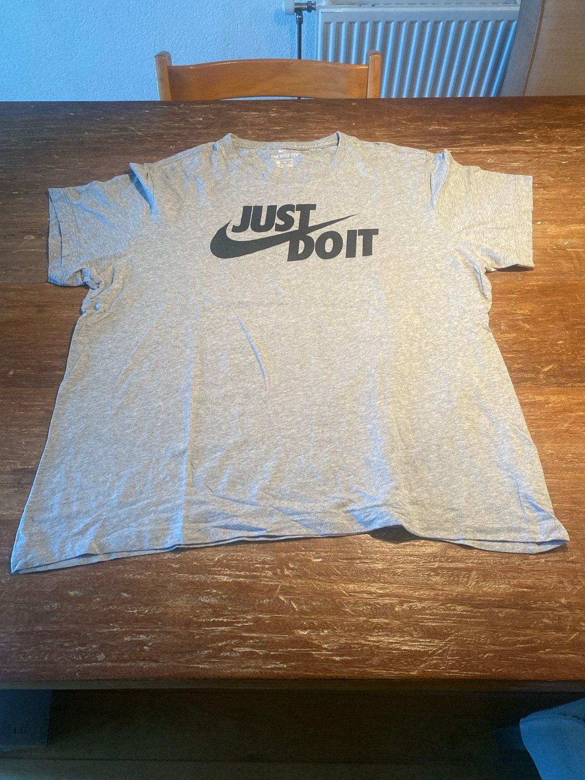 Nike 'Just Do It' T-shirt - Grijs - Maat XXL, Ophalen of Verzenden, Gedragen, Maat 56/58 (XL), Grijs