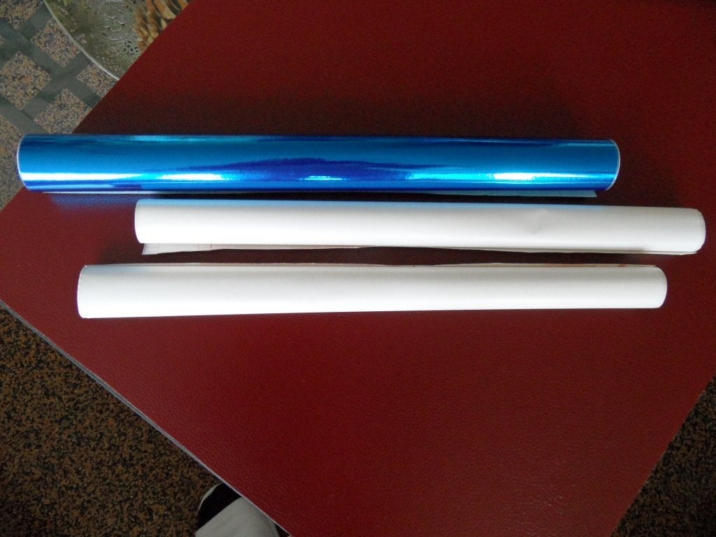 GLOED EN GLOED NIEUW 3 ROLLEN PLAKPLASTIC., Ophalen of Verzenden, Blauw