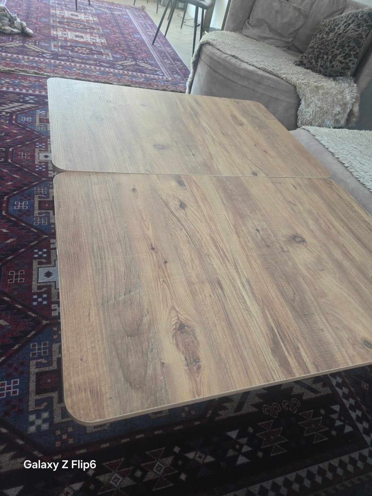 mooie salontafel, Ophalen, 100 tot 150 cm, Eikenhout, 50 tot 100 cm