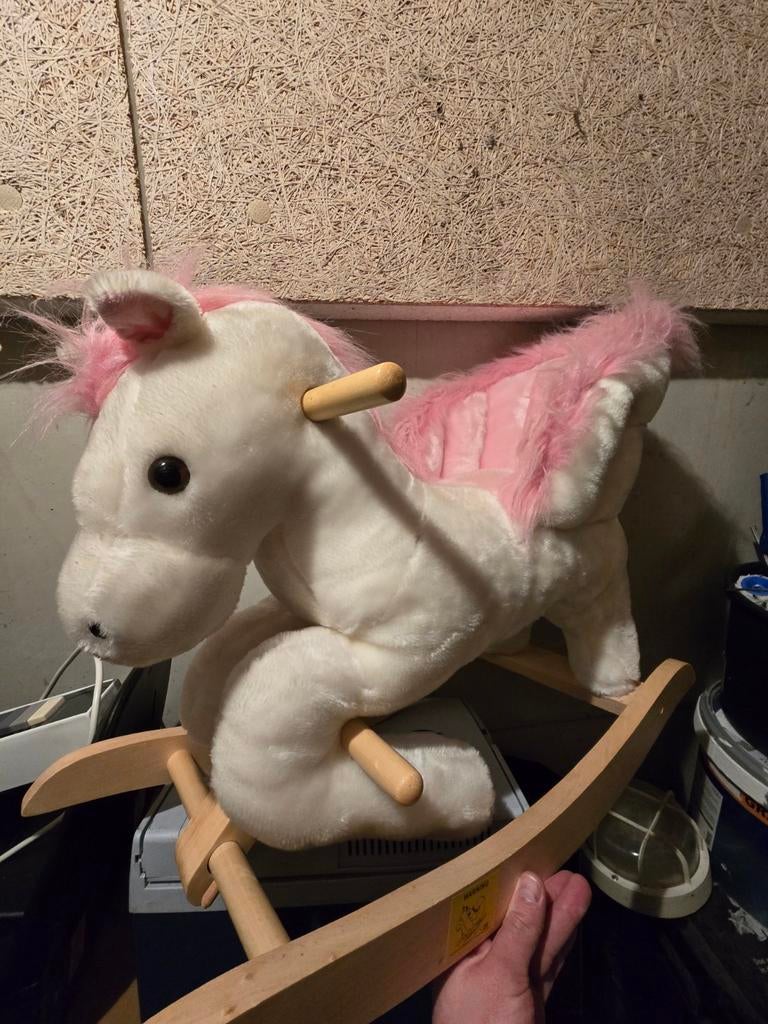Kinder hobbel paard baby schommeldier, Ophalen, Zo goed als nieuw