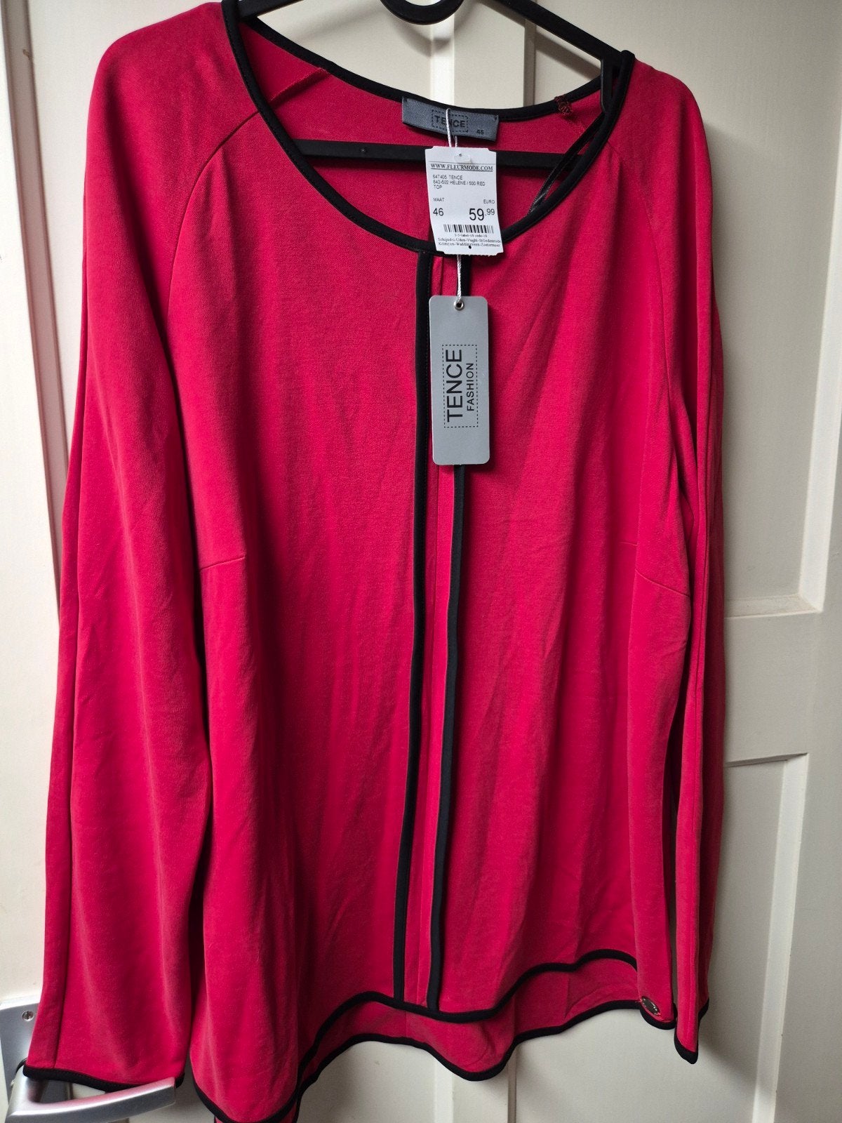 Tence rode top met lange mouwen, maat 46, Kleding | Dames, Nieuw, Ophalen of Verzenden, Lange mouw, Rood