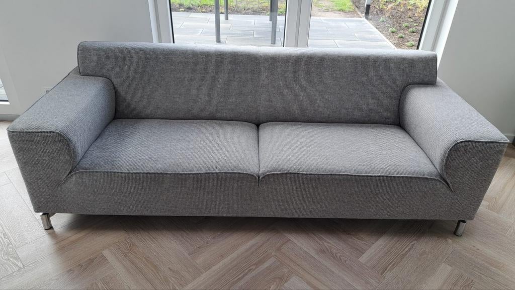3-zitsbank Morres wonen grijs/bruin, Ophalen, 75 tot 100 cm, Driepersoons, 200 tot 250 cm