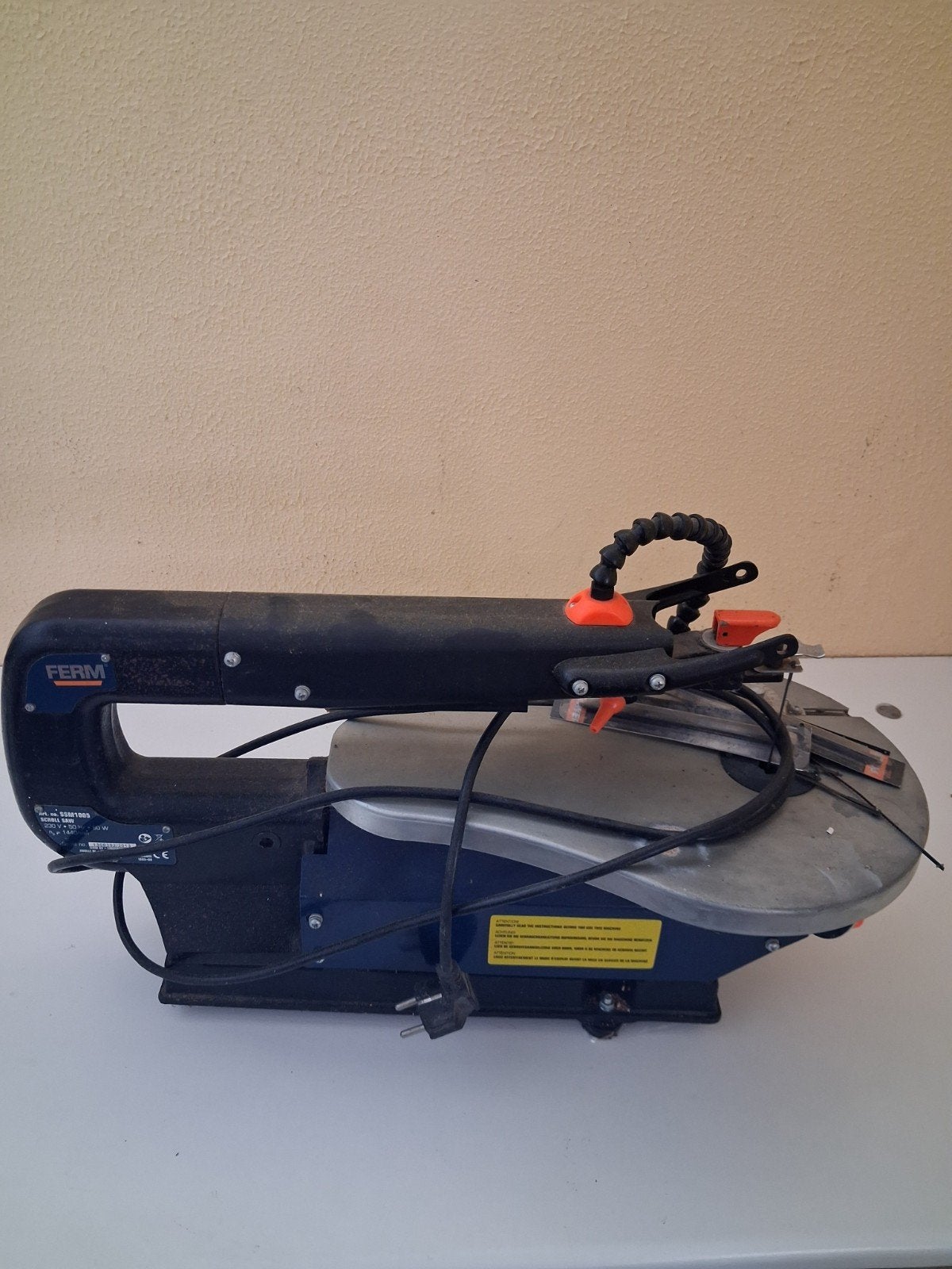 Ferm Figuurzaag SSM1005 - 90W, Doe-het-zelf en Verbouw, Ophalen, Minder dan 30 mm, Gebruikt, Ferm