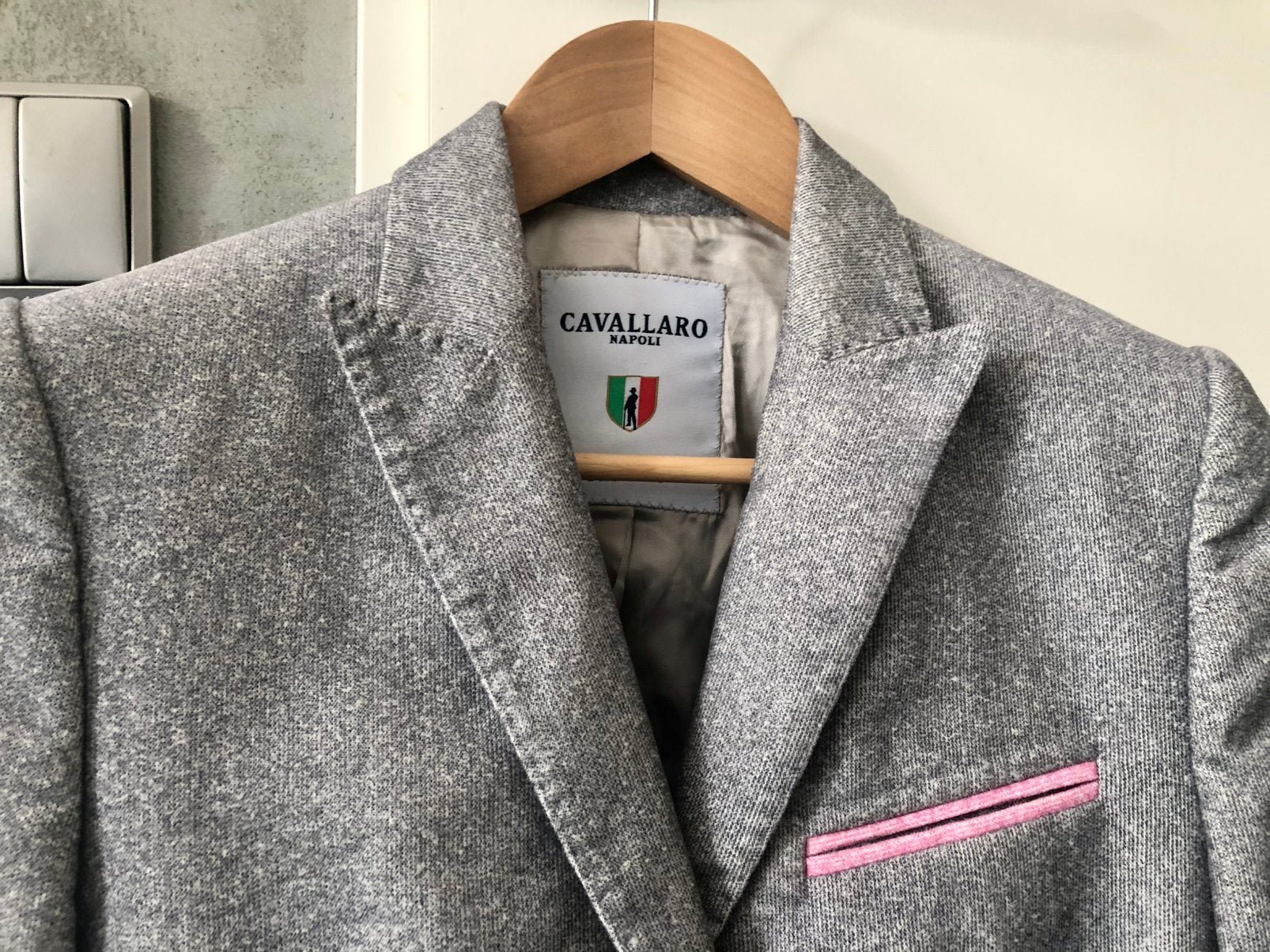 Cavallaro Napoli lightpink lightgrey blazer jasje maat 40 M, Kleding | Dames, Maat 38/40 (M), Cavallaro Napoli, Ophalen of Verzenden