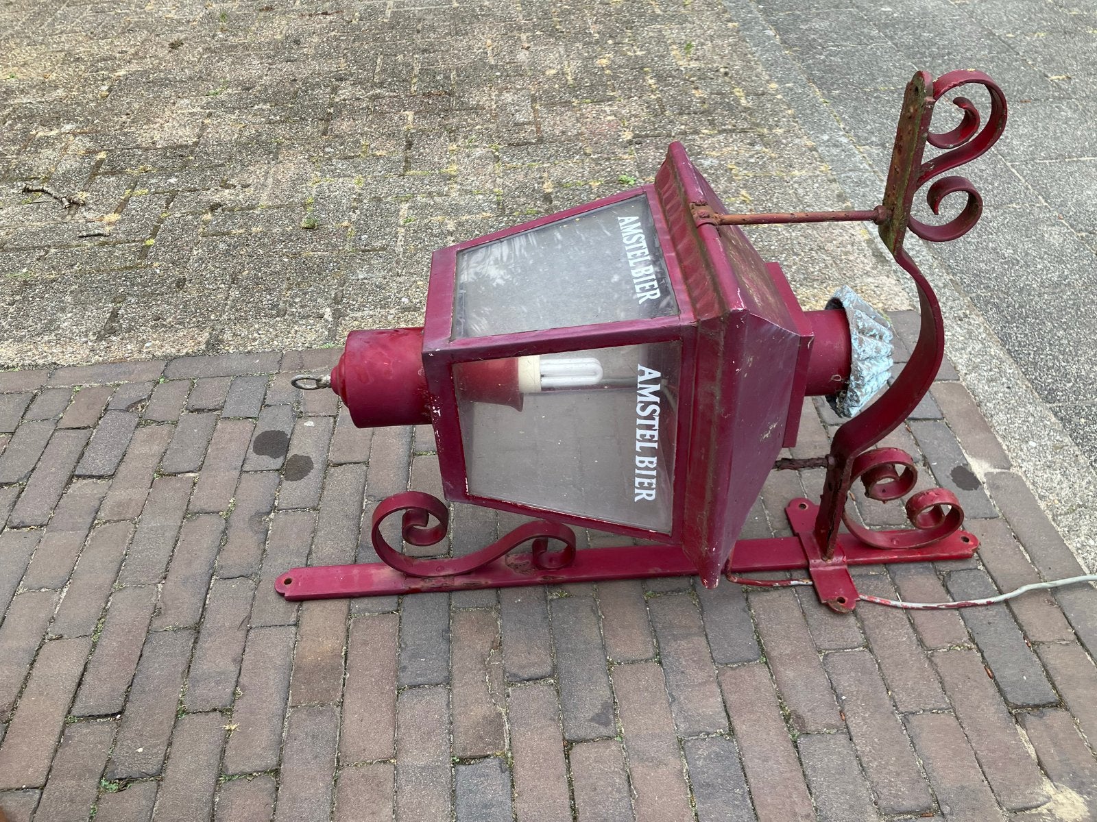 Vintage Amstel Bier buitenlamp - Uniek item!, Ophalen