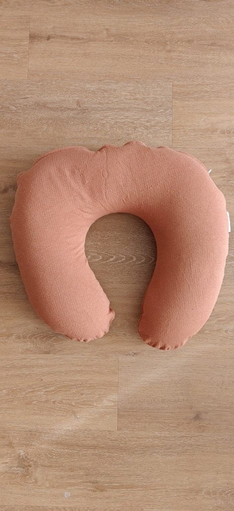 Doomoo Softy voedingskussen 2 hoezen beige/terracotta, Ophalen of Verzenden, Zo goed als nieuw