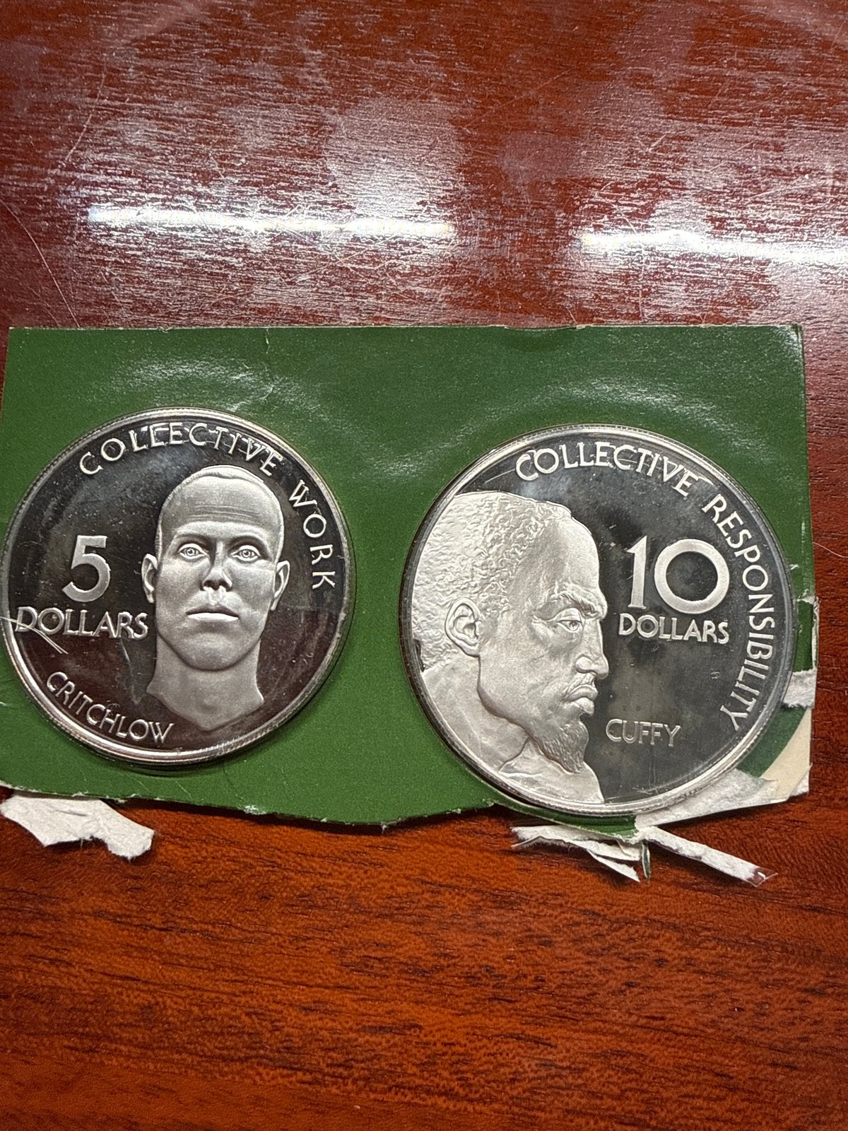 2 zilveren Guyana munten 1976 – 5 + 10 Dollars – Proof, Verzenden, Zilver