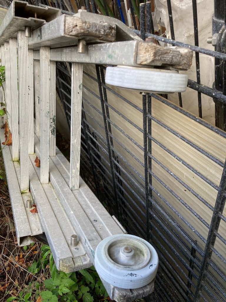 aluminium schuifladder, Ophalen, Gebruikt, Ladder, Opvouwbaar of Inschuifbaar