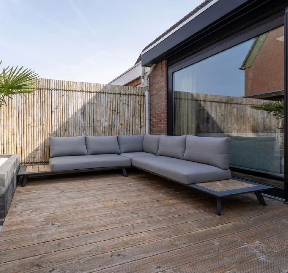 Bristol tuin loungeset hoekbank inclusief hoes, Ophalen, 5 zitplaatsen, Gebruikt, Aluminium