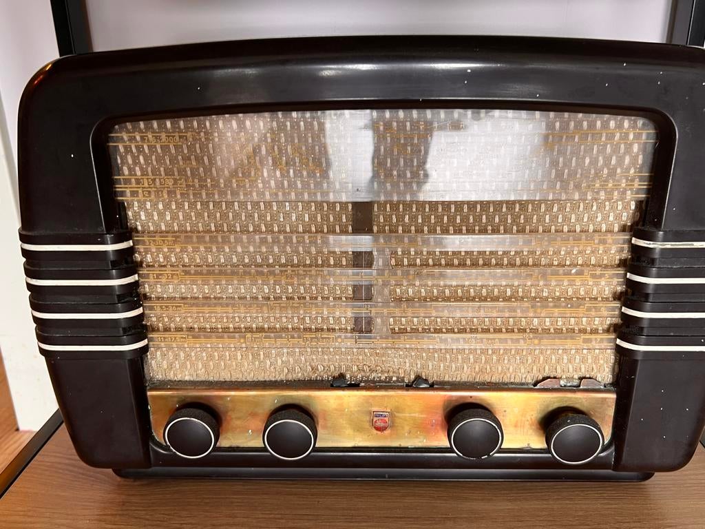 Vintage Philips buizenradio uit 1948 - met BLUETOOTH!, Ophalen, Gebruikt, Radio