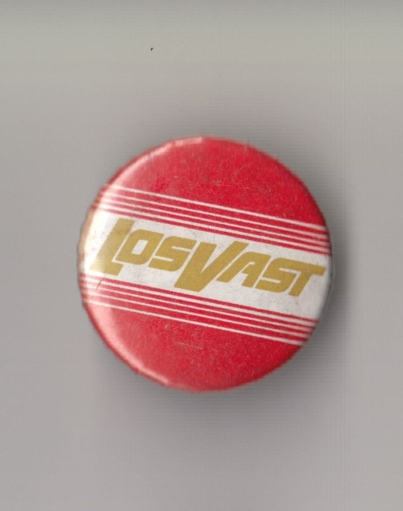 Los Vast Band button, Gebruikt, Niet vindbaar, Niet vindbaar, Speldje of Pin