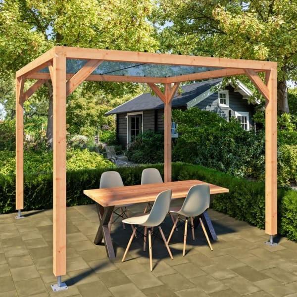 Pergola 3 x3 - beste prijs, Tuin en Terras, Haardhout, Minder dan 3 m³, Ophalen, Eikenhout, Stammen