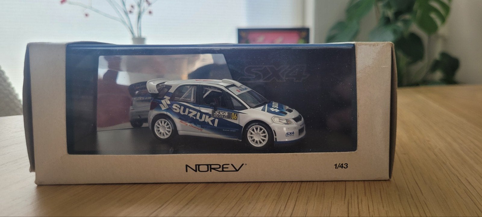 1:43 Suzuki SX4 WRC Norev, Ophalen, Zo goed als nieuw, Auto, Norev