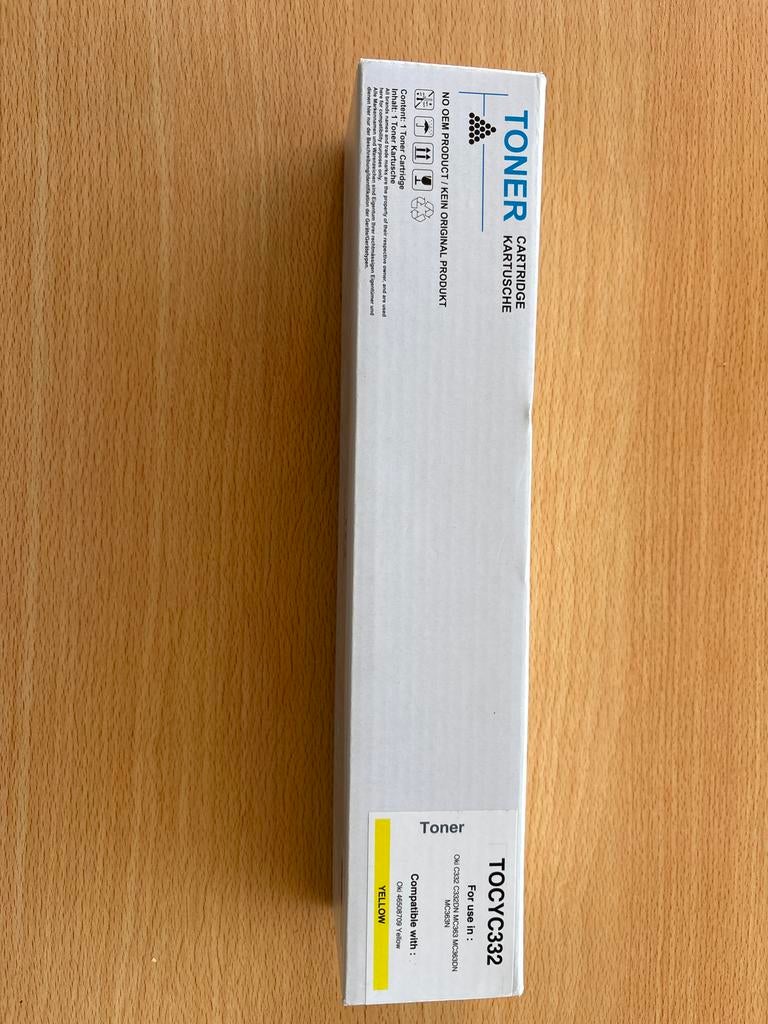 Nieuwe Toner Cartridge Geel - Compatibel met Oki C332/MC363, Computers en Software, Printers, Nieuw, Ophalen of Verzenden