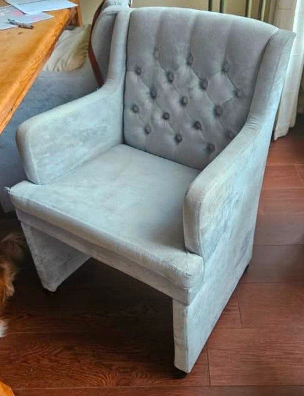 Groen-grijze stoelen met gebruikerssporen, Ophalen, Gebruikt, Overige kleuren, Vier