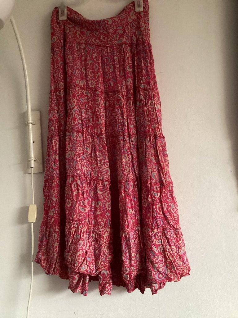 Hippe lange rok van de hippiemarkt Las Dalias Ibiza € 35,00, Nieuw, Ophalen of Verzenden, Las Dalias., Roze
