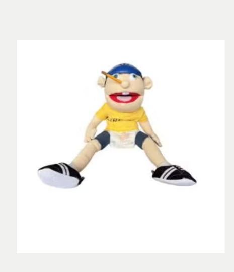 Jeffy grote handpop knuffel (60cm), Ophalen of Verzenden, Nieuw, Overige typen