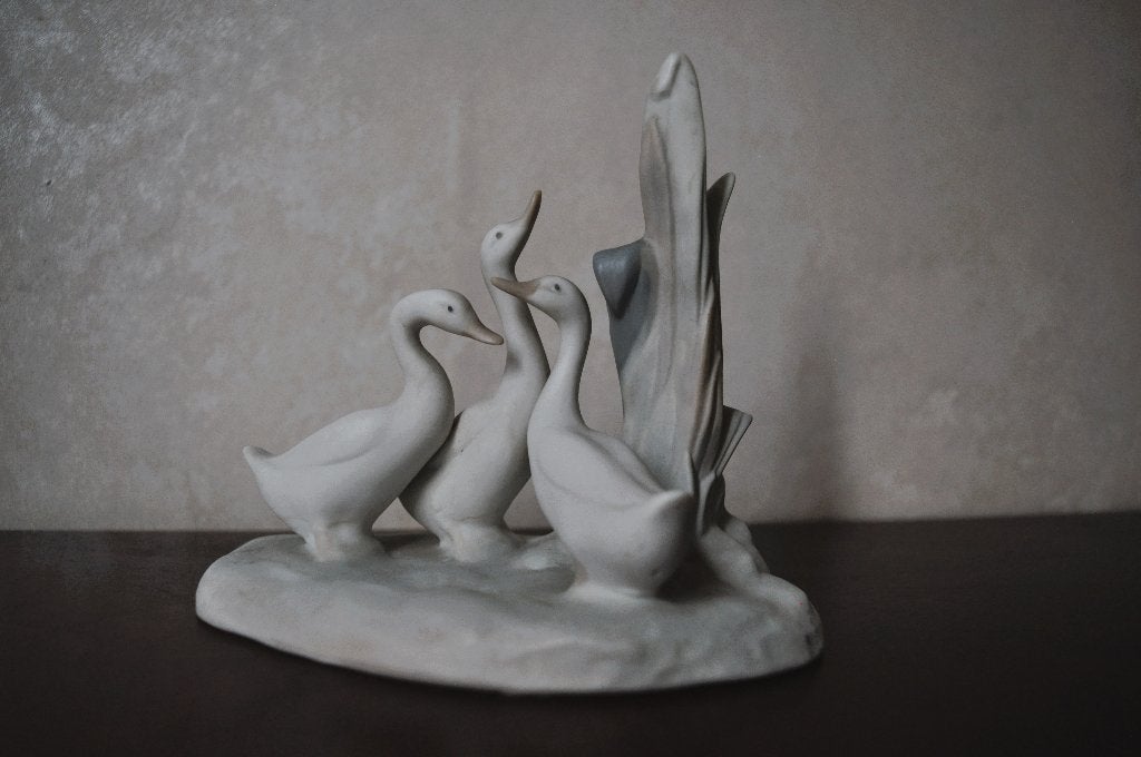 Vintage Beeldje Gans Ganzen Nao Porselein 1980 13 cm, Ophalen