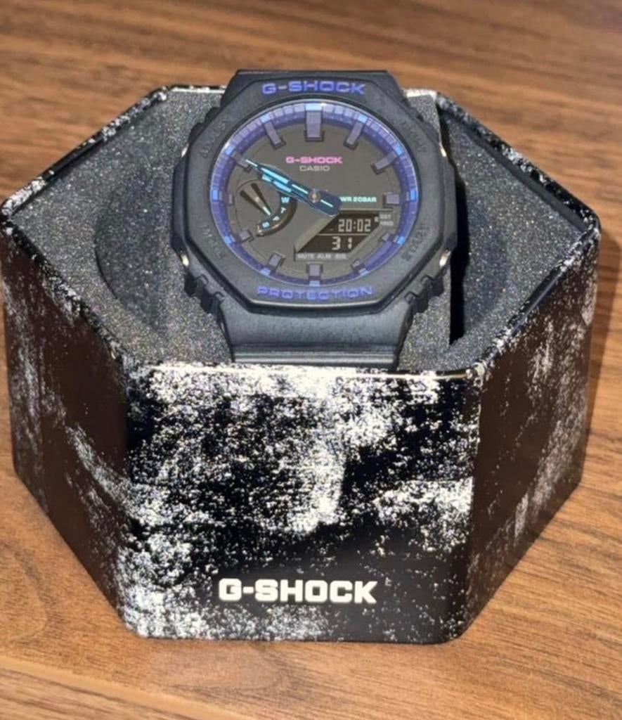 Casio G-Shock GA2100VB Virtual Blue - Zo goed als nieuw, Ophalen of Verzenden, Zo goed als nieuw