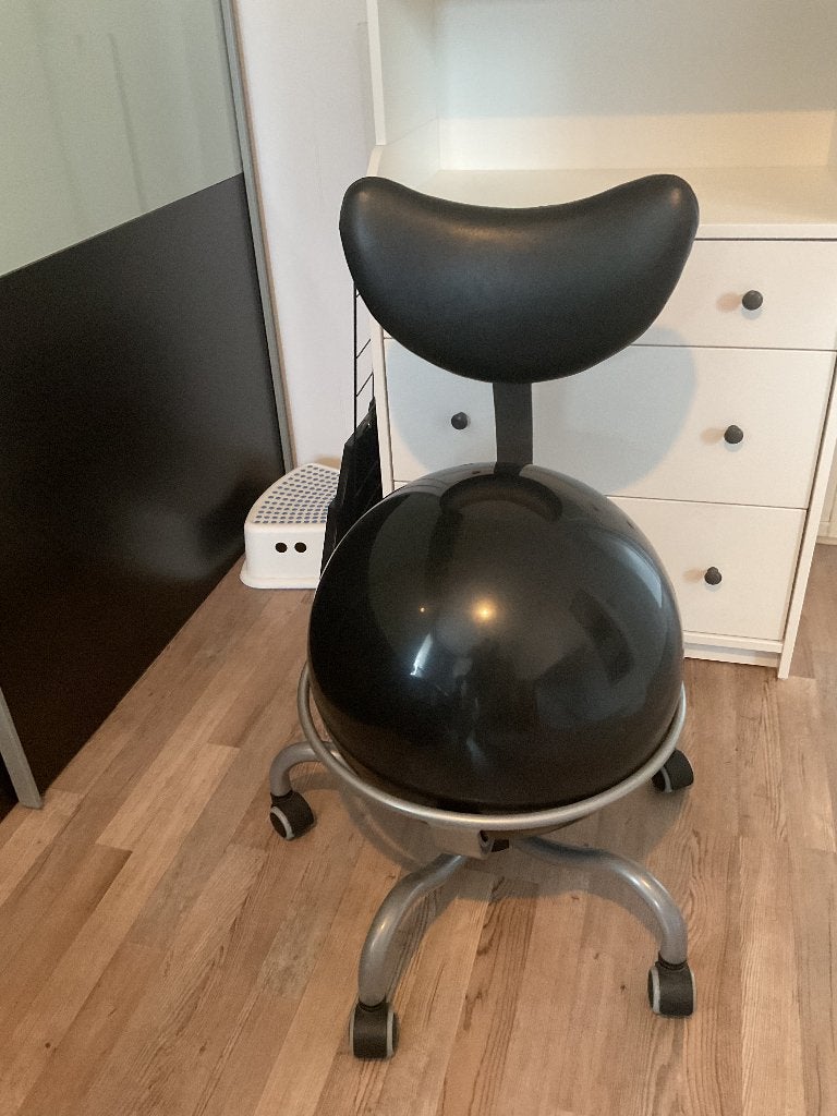 Balstoel (Pallosit Pallone) ergonomische bureaustoel, Ophalen, Balstoel, Zwart, Zo goed als nieuw