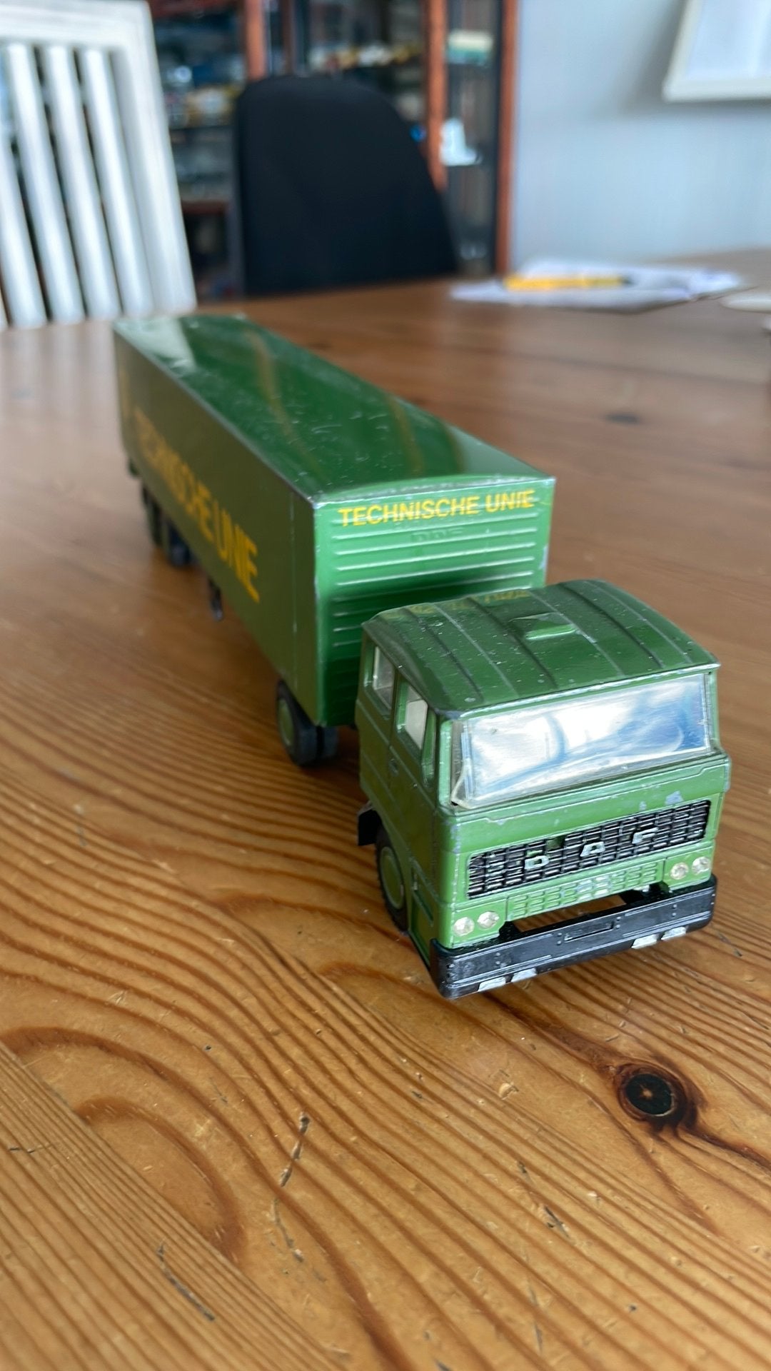 Daf 2800 truck met oplegger “Technische Unie”, Ophalen of Verzenden, Gebruikt, Bus of Vrachtwagen, Lion Toys