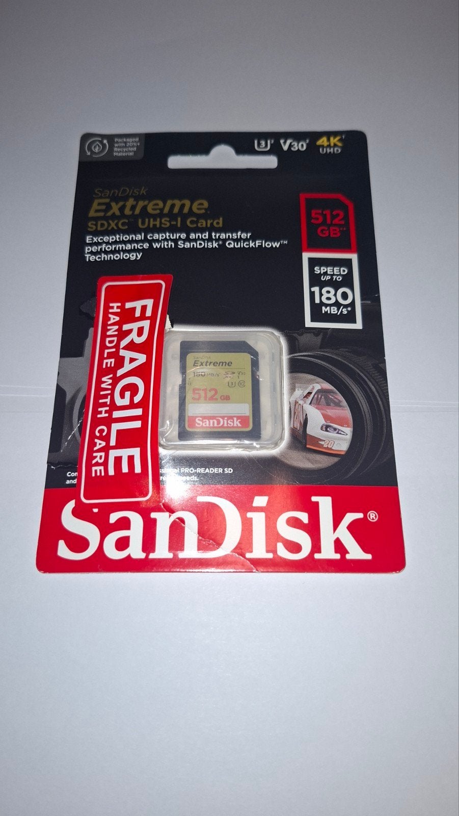 ZGAN! SanDisk Extreme SD XC UHS-I Kaart, Audio, Tv en Foto, SD, Videocamera, Nieuw, 512 GB