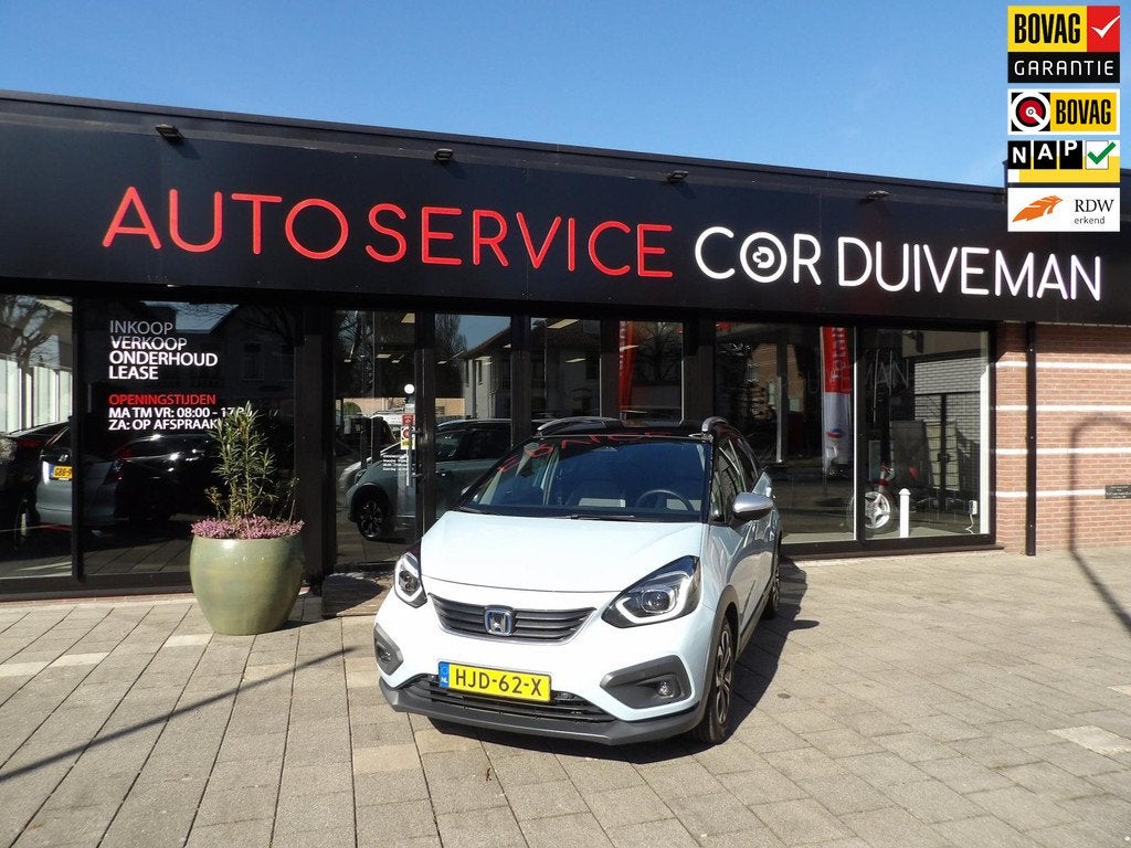 Honda JAZZ 1.5 e:HEV Crosstar 40.000 km incl history //bovag, Auto's, Honda, Stof, 4 cilinders, Blauw, 98 pk