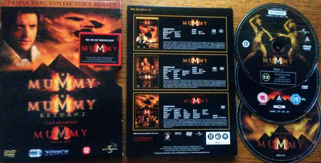 The mummy + mummy returns + unearthing mummy, collector box, Vanaf 12 jaar, Verzenden, Zo goed als nieuw, Overige genres