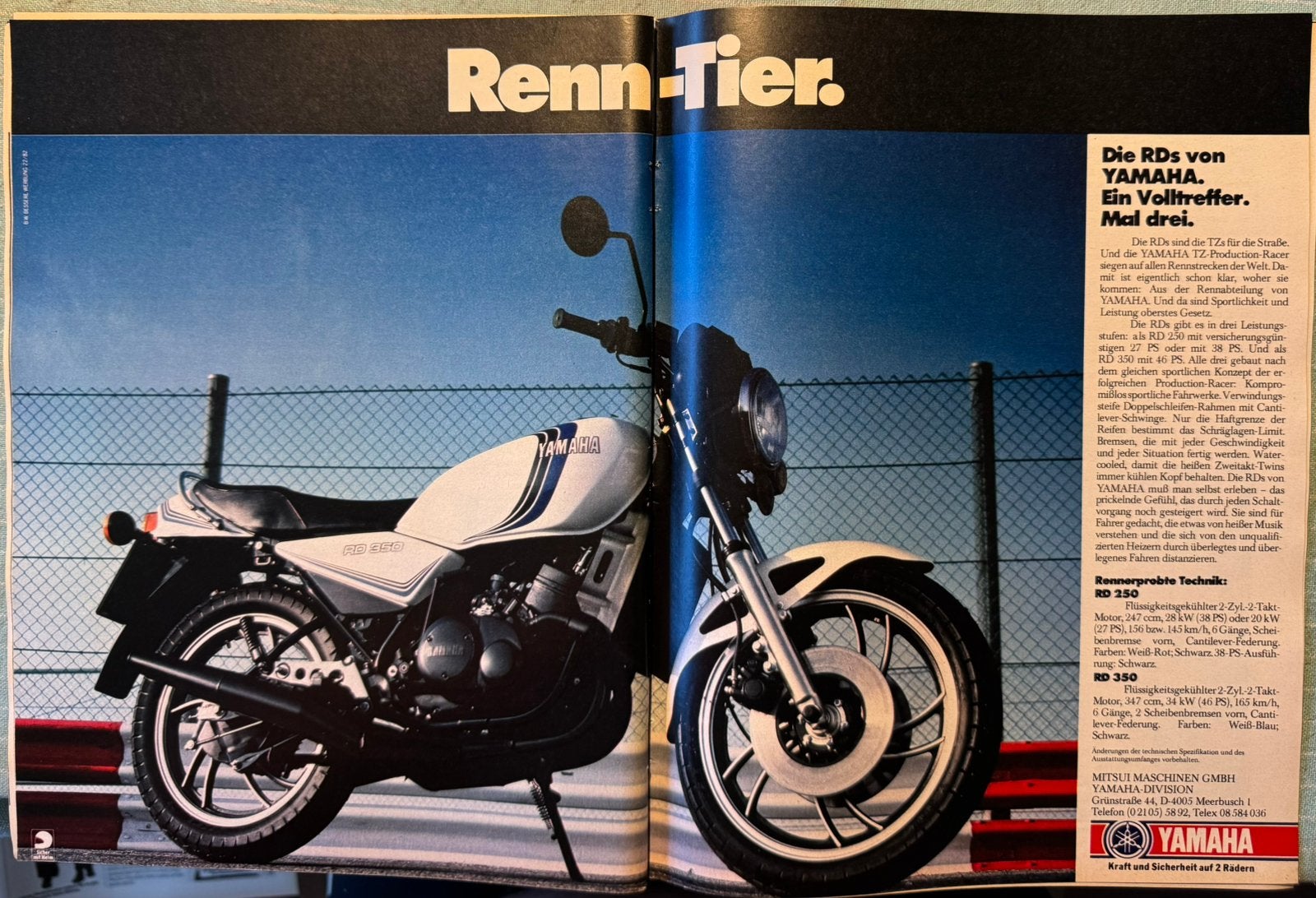 Advertentie 1982 Yamaha RD350, Verzenden, Zo goed als nieuw, Motoren