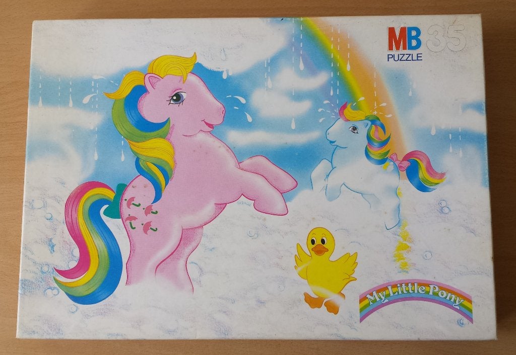 My Little Pony G1 - Puzzel Rainbow Ponies - MB - 1985, MB, Gebruikt, Ophalen of Verzenden, Nvt