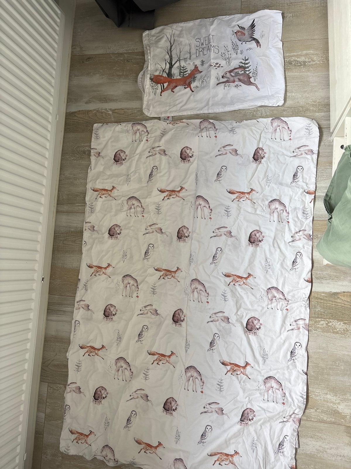 Peuter dekbedovertrek met bosdieren print, Gebruikt, Overige kleuren, Jongetje of Meisje, Dekbedovertrek