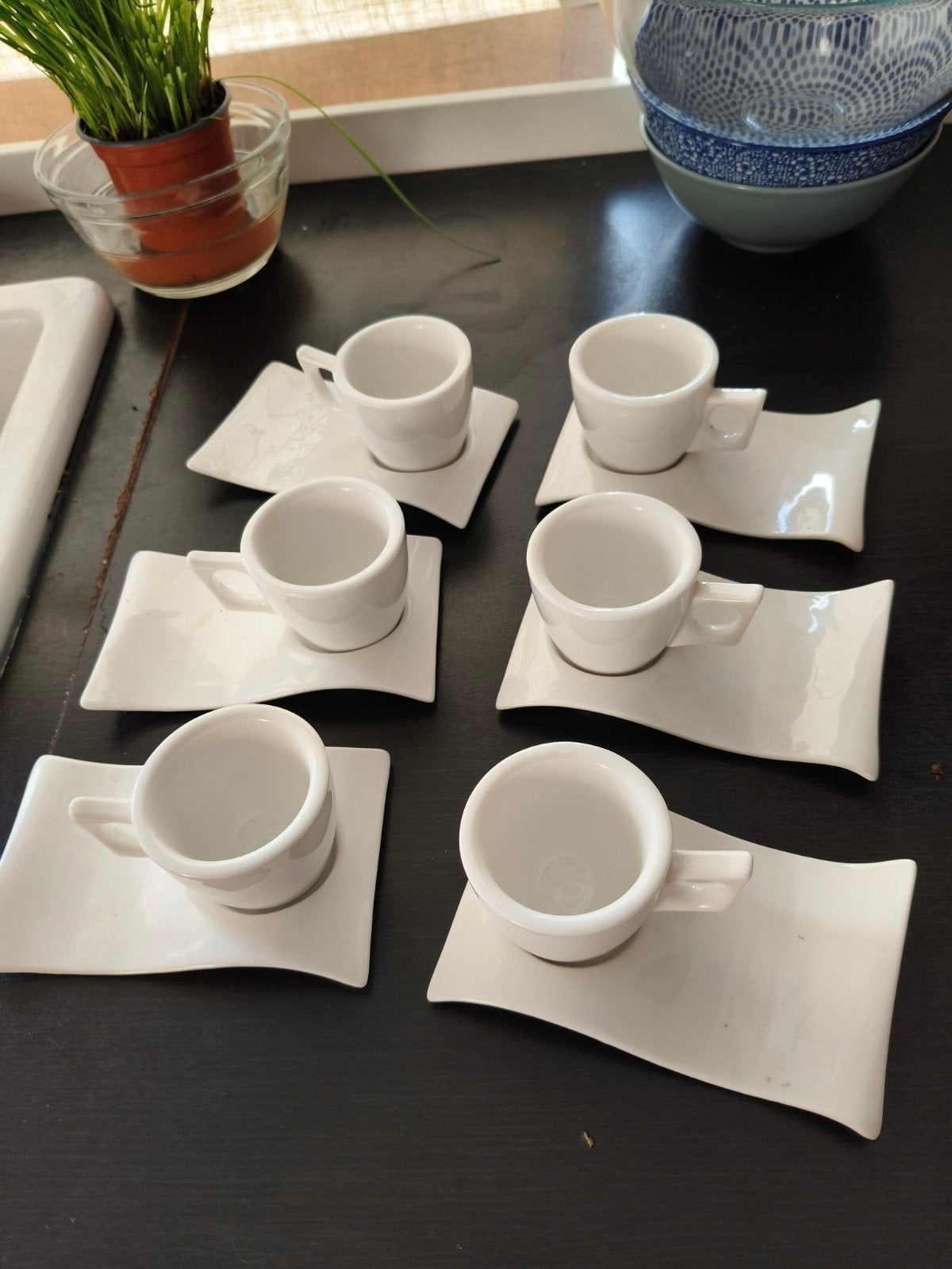 6 prachtige espressokopjes, Ophalen, Zo goed als nieuw, Overige stijlen, Kop(pen) en/of Schotel(s)
