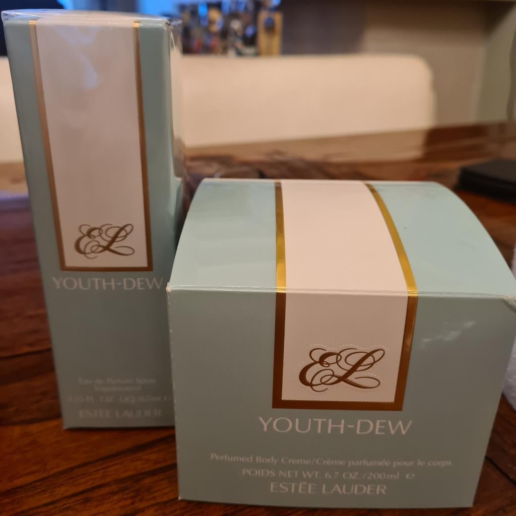Estée Lauder Youth-Dew Parfum Spray & Body Crème Set, Ophalen of Verzenden, Nieuw