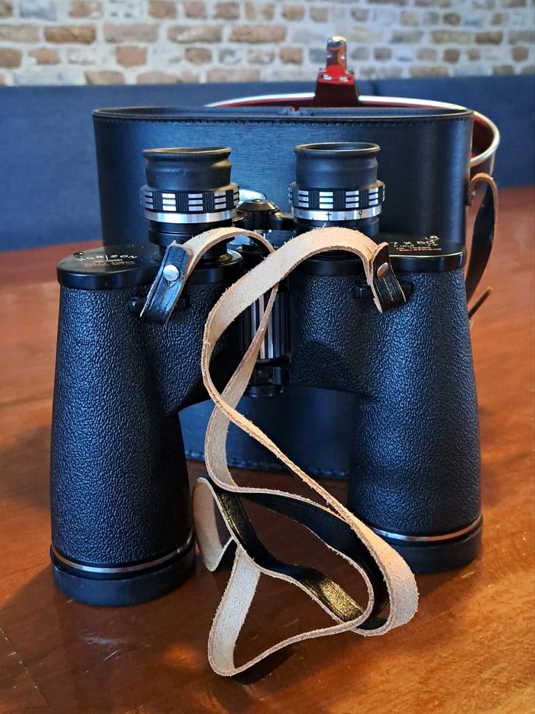 Horizon De Luxe 7x50 verrekijker met tas, Minder dan 8x, Zo goed als nieuw, Met hoes of tas, Porro (met knik)