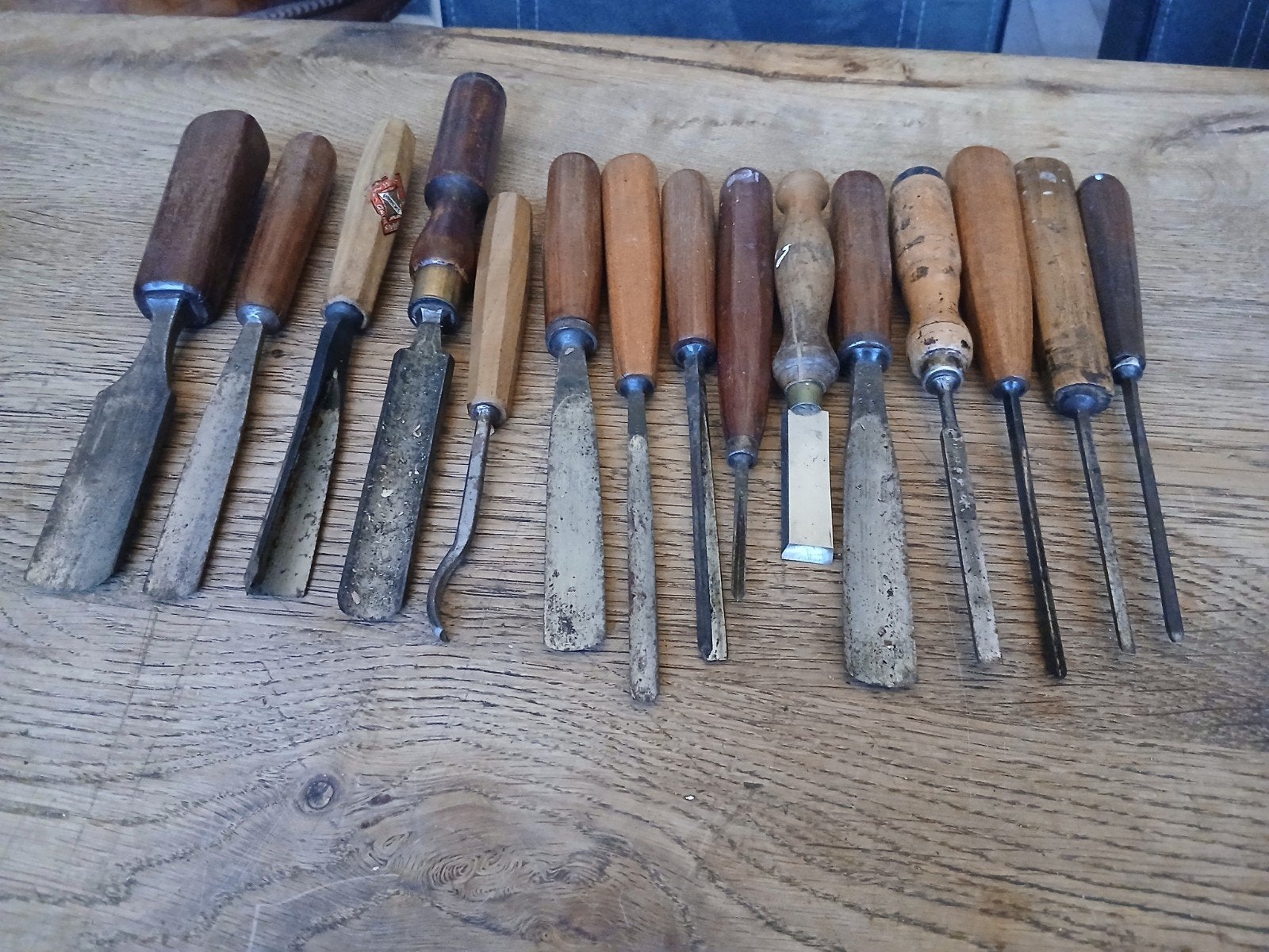 Set van 14 diverse beitels - Houtbewerking, Ophalen of Verzenden, Gebruikt, Beitel