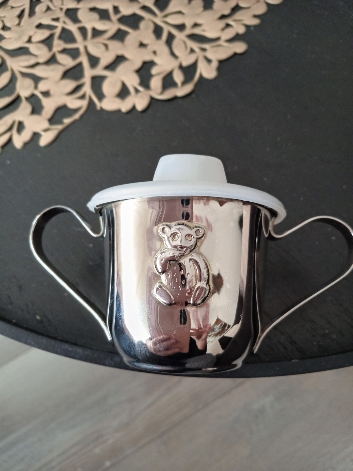 Vintage baby drinkbeker in goede staat, Ophalen of Verzenden