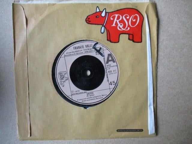 s5142 frankie valli - grease, Cd's en Dvd's, Vinyl Singles, Ophalen, Gebruikt, Overige genres, 7 inch