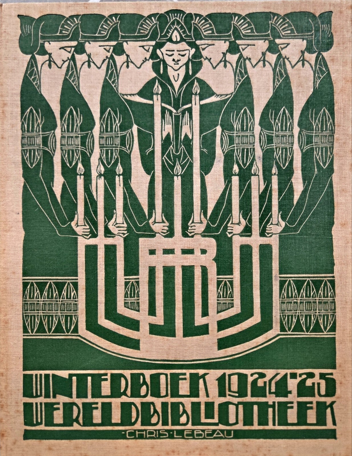 Winterboek 1924-1925 Wereldbibliotheek - Chris Lebeau, Ophalen of Verzenden, Gelezen, Chris Lebeau (bandontwerp), Nederland
