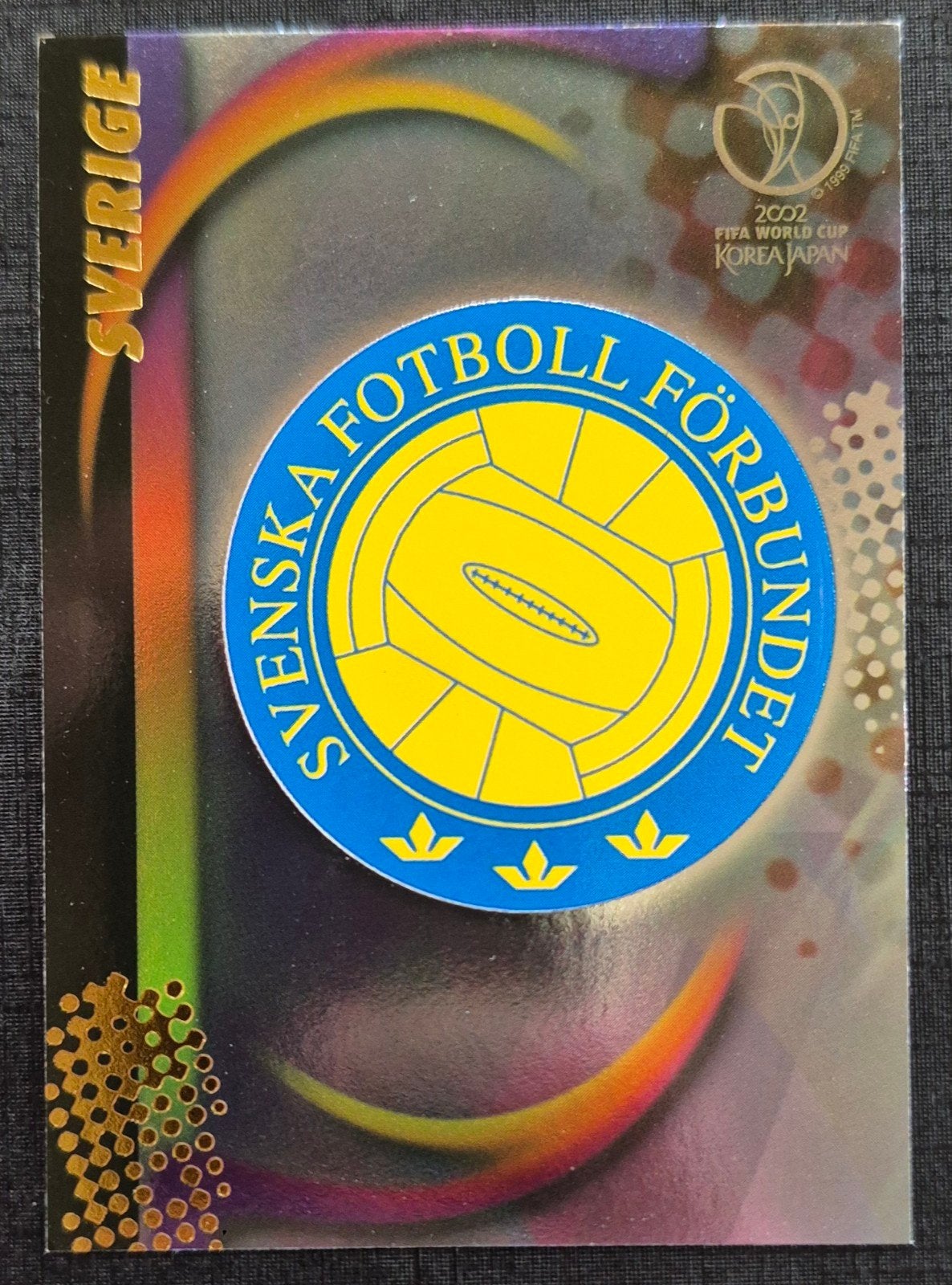 Panini embleem Zweedse voetbalbond WK 2002, Ophalen of Verzenden, Zo goed als nieuw, Plaatje