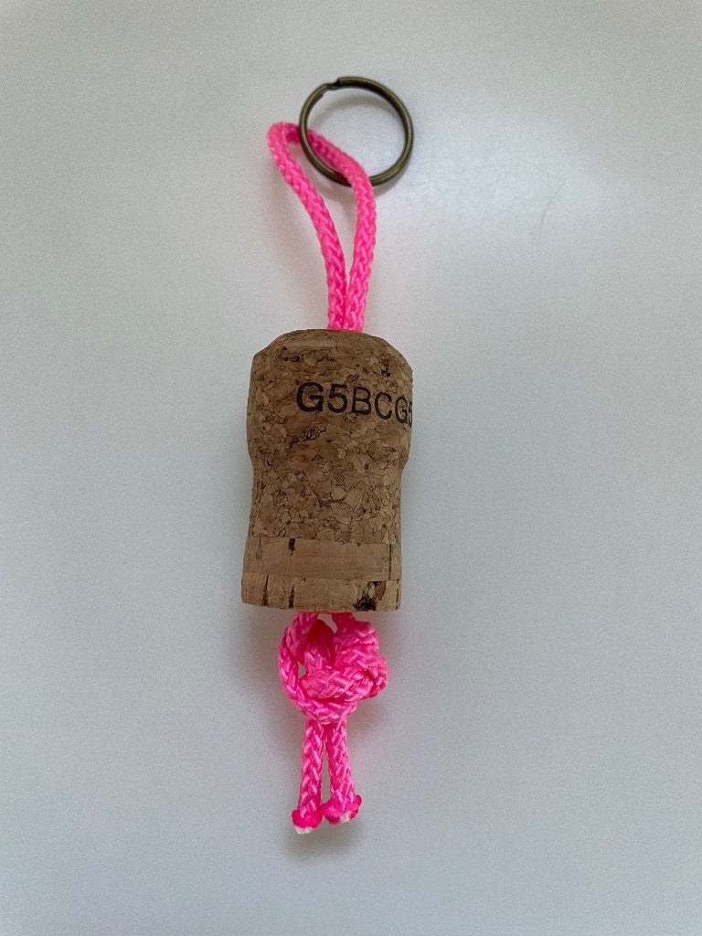 Tasbedel champagnekurk  met roze paracord, Overige merken, Overige materialen, Nieuw, Ophalen of Verzenden