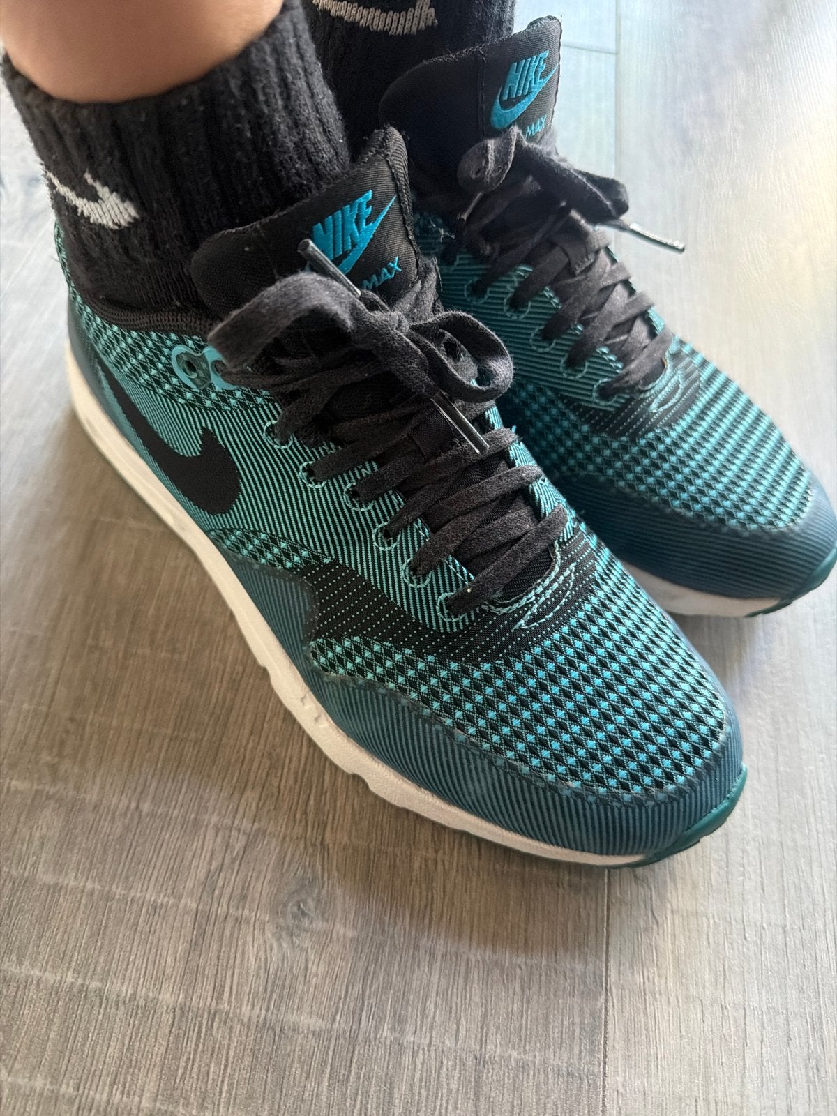 Nike Air Max 1 Cool Water sneakers, Ophalen of Verzenden, Gedragen, Blauw, Sneakers of Gympen