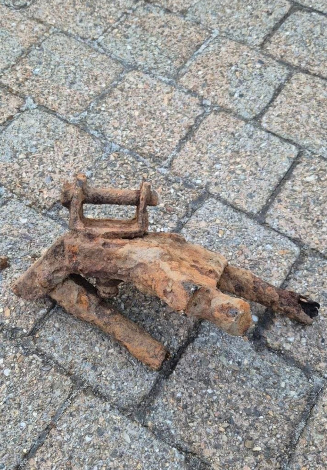 Browning M1919 cal .30 onderdeel- Bodemvondst, Verzamelen, Ophalen of Verzenden, Landmacht