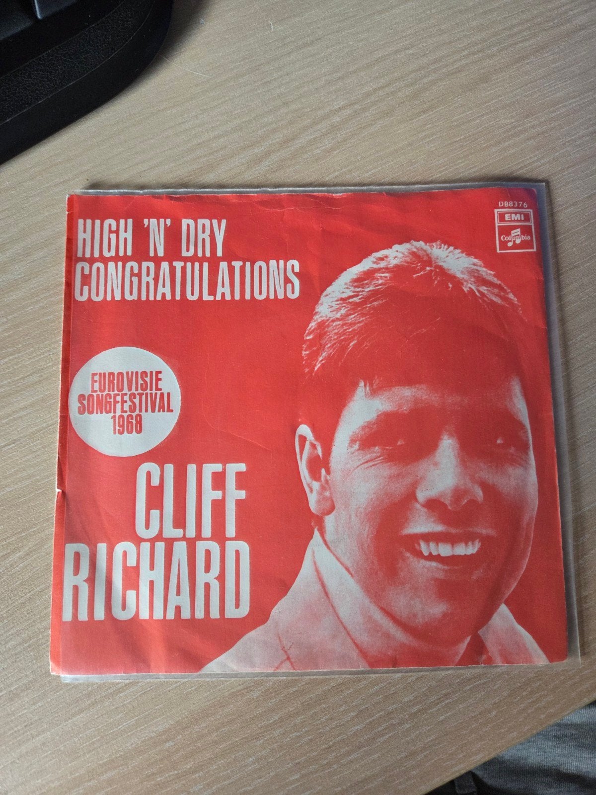 Cliff Richard - Congratulations (Eurovisie Songfestival 1968, Gebruikt, Originele persing, 7 inch, Ophalen of Verzenden